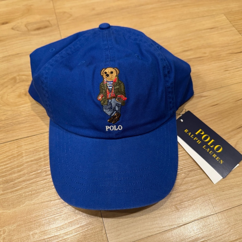Polo Ralph Lauren Men’s Embroidered Polo Bear Twill Baseball Cap Hat Blue OSFA